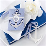 "Anchor" Nautical-Theme Brushed-Metal Bookmark 