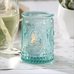 "Vintage" Blue Glass Tealight Holder