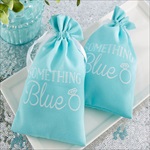 "Something Blue" Muslin Favor Bag